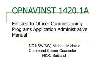 OPNAVINST 1420.1A