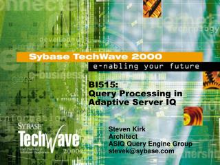 BI515: Query Processing in Adaptive Server IQ