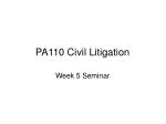 PA110 Civil Litigation - slide 1