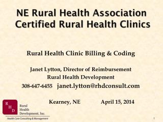 NE Rural Health Association Certified Rural Health Clinics