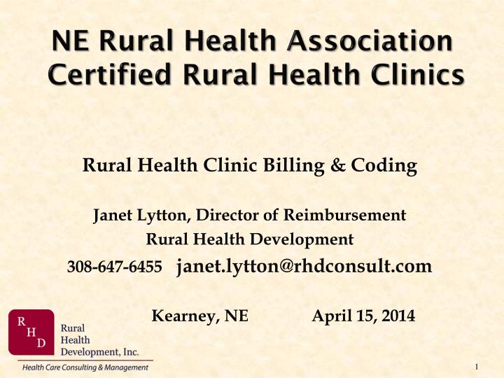 ne rural health association certified rural health clinics
