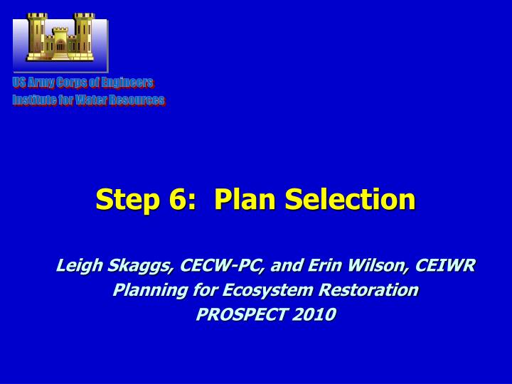 step 6 plan selection