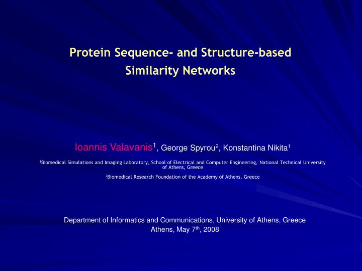 protein sequence and structure based similarity networks