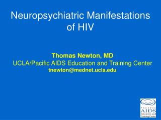 Neuropsychiatric Manifestations of HIV