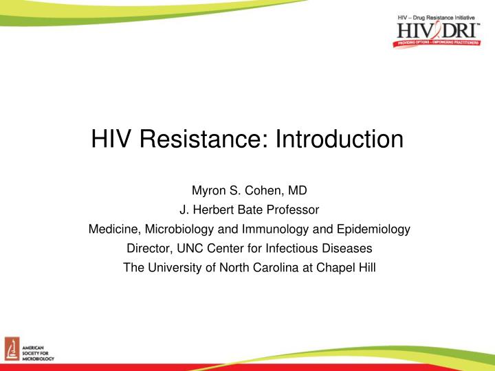 hiv resistance introduction