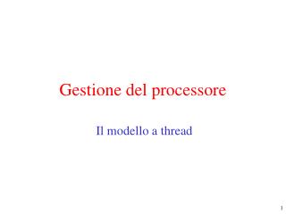 gestione del processore