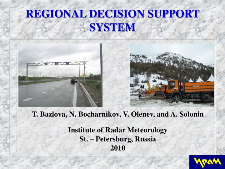 r egional decision support system