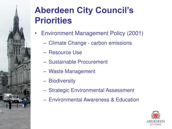 aberdeen city council s priorities