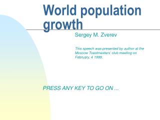 World population growth