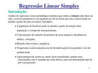regress o linear simples