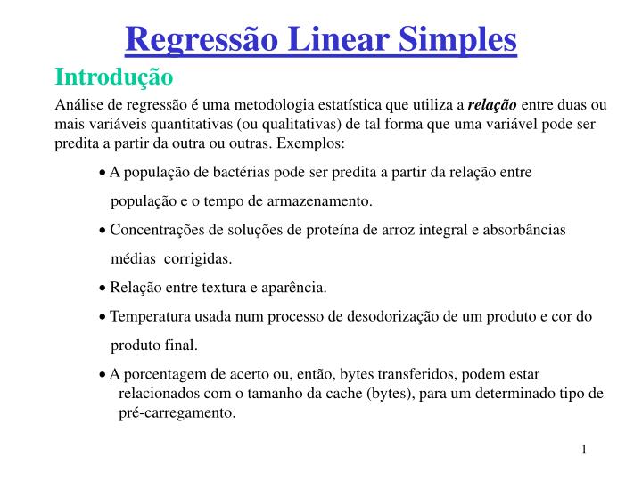 regress o linear simples