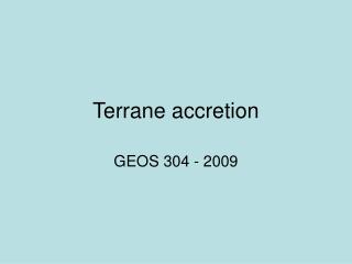 Terrane accretion