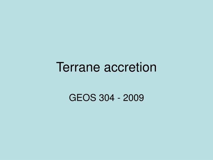 terrane accretion