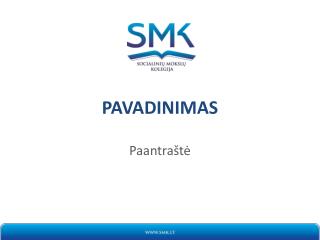 pavadinimas