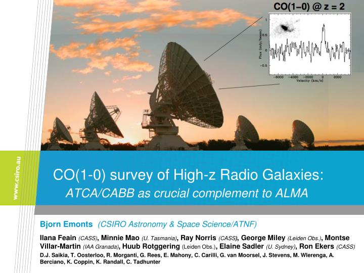 co 1 0 survey of high z radio galaxies atca cabb as crucial complement to alma