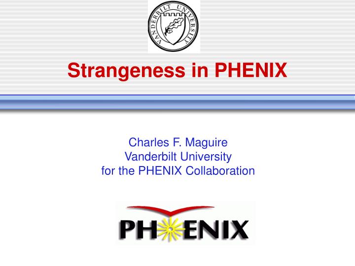 strangeness in phenix