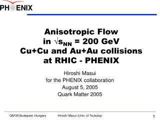 Anisotropic Flow in s NN = 200 GeV Cu+Cu and Au+Au collisions at RHIC - PHENIX