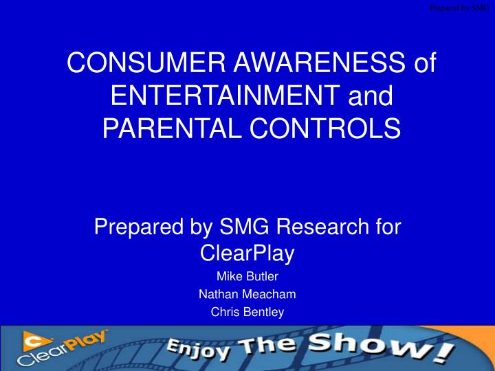 consumer awareness of entertainment and parental controls