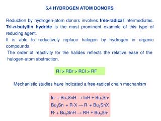 5.4 HYDROGEN ATOM DONORS
