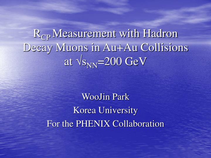 r cp measurement with hadron decay muons in au au collisions at s nn 200 gev