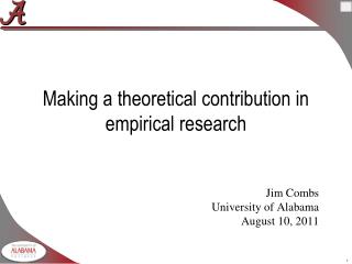 Making a theoretical contribution in empirical research