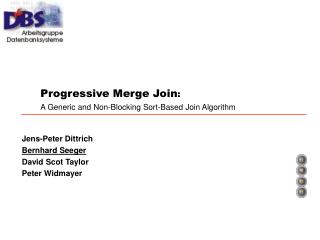 Progressive Merge Join : A Generic and Non-Blocking Sort-Based Join Algorithm