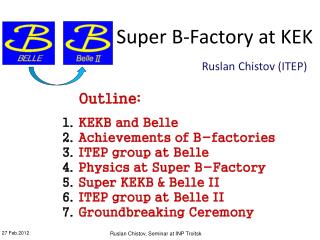 Super B-Factory at KEK