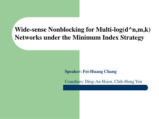 Wide-sense Nonblocking for Multi-log(d^n,m,k) Networks under the Minimum Index Strategy