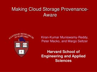 Making Cloud Storage Provenance-Aware