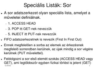 speci lis list k sor
