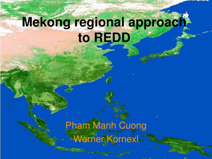 mekong regional approach to redd