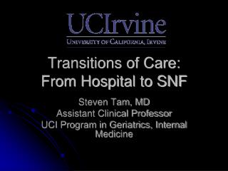 Transitions of Care: From Hospital to SNF