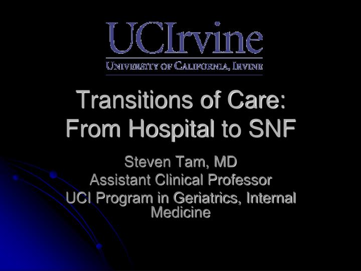 transitions of care from hospital to snf