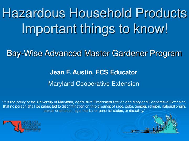 hazardous household products important things to know