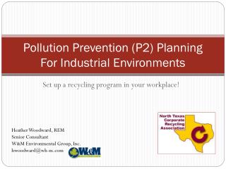 Pollution Prevention (P2) Planning For Industrial Environments