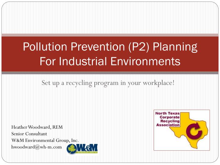 pollution prevention p2 planning for industrial environments