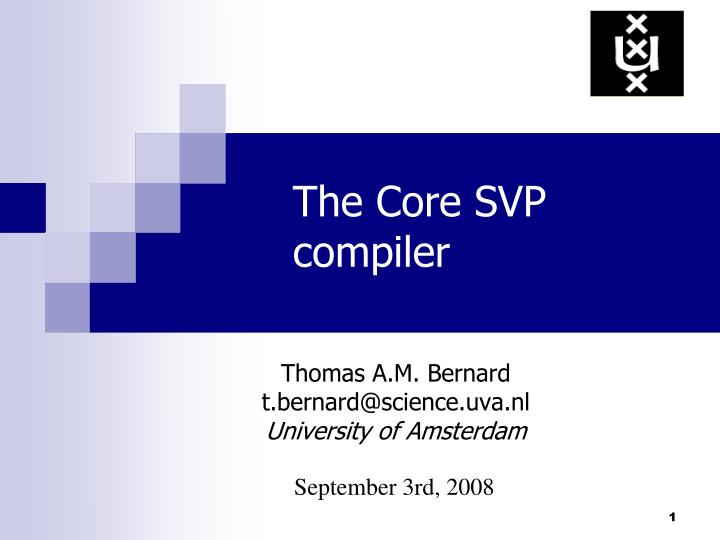 the core svp compiler