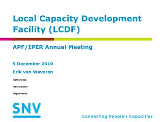 Local Capacity Development Facility (LCDF)