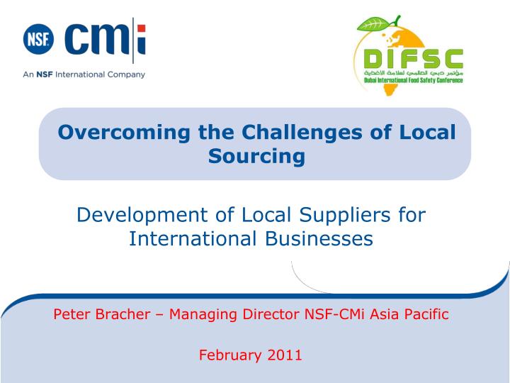 overcoming the challenges of local sourcing