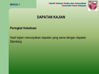 dapatan kajian