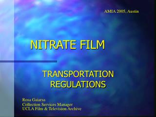 NITRATE FILM