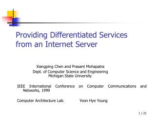 Providing Differentiated Services from an Internet Server