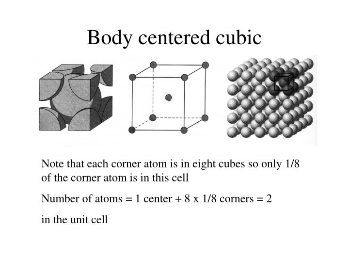 body centered cubic