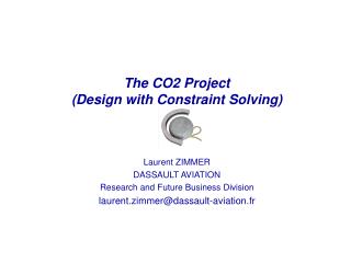 The CO2 Project (Design with Constraint Solving)
