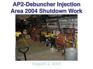 AP2-Debuncher Injection Area 2004 Shutdown Work