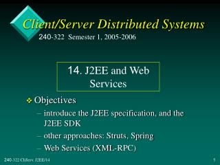 Client/Server Distributed Systems