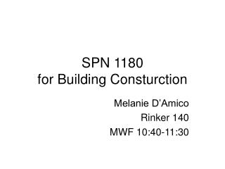 spn 1180 for building consturction
