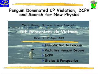 Penguin Dominated CP Violation, DCPV and Search for New Physics