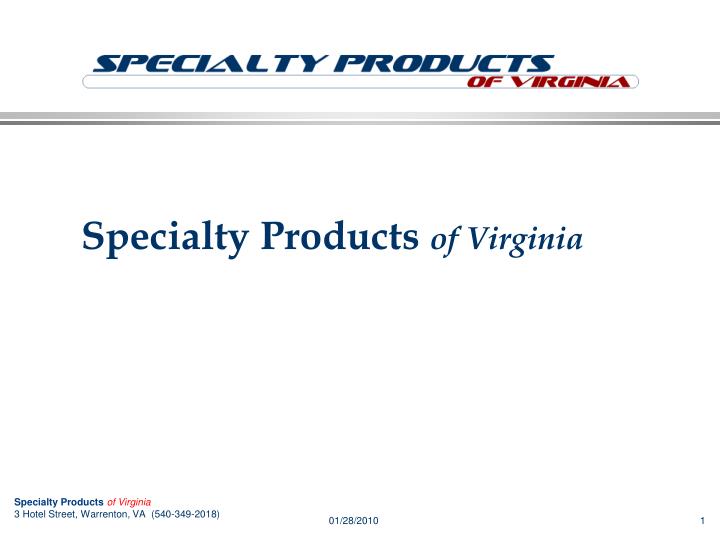 specialty products of virginia