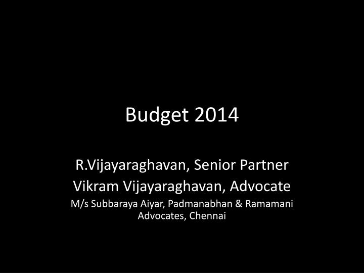 budget 2014